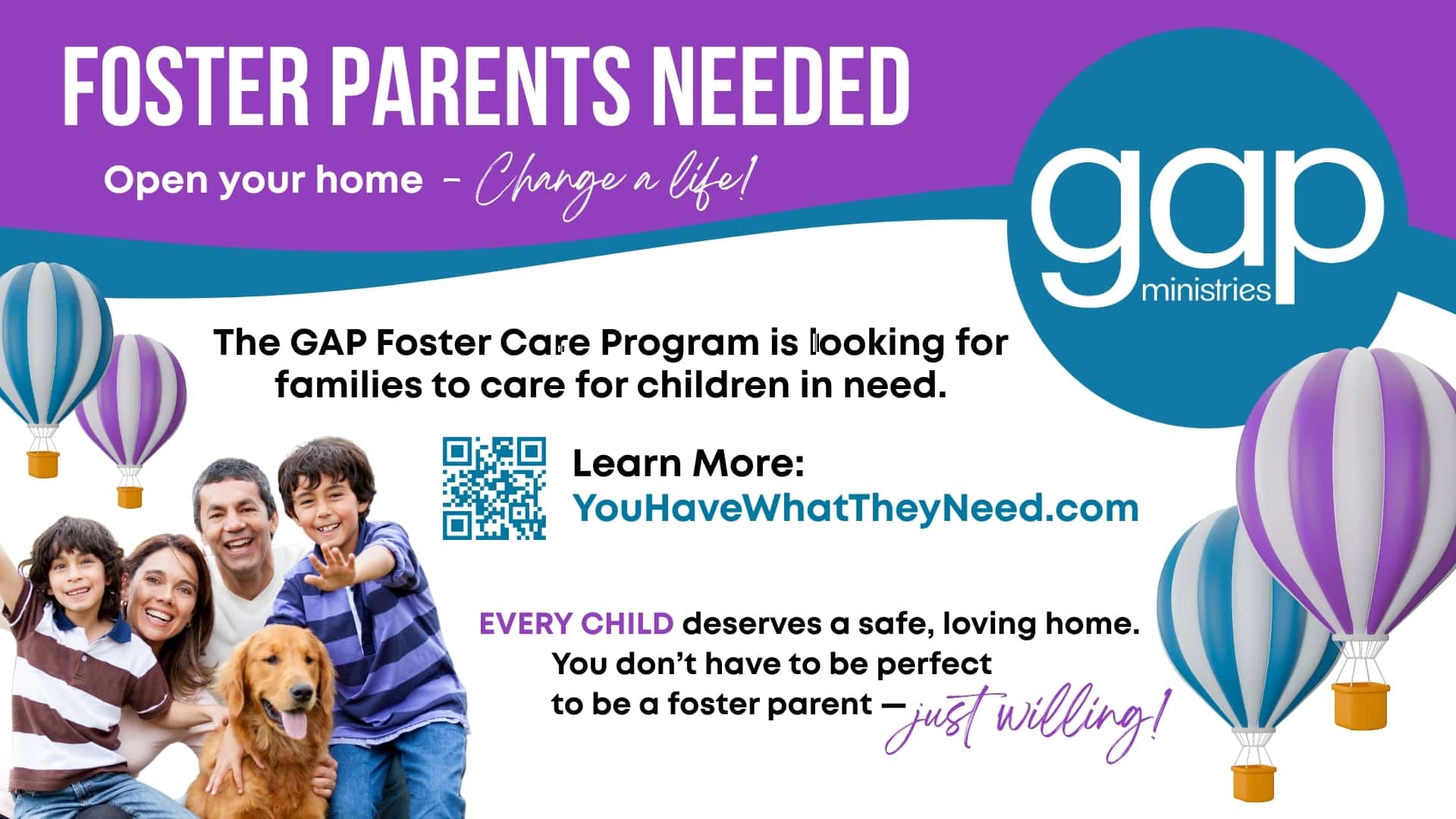 GAP Foster Care Promo Church Slide